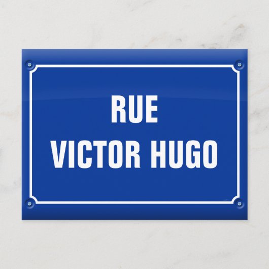 Carte Postale plaque de rue - Victor Hugo - FRANCE (Devant)