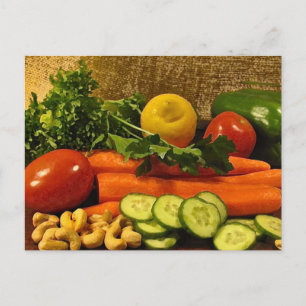 Carte Postale Plaque de salade de légumes