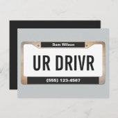 Carte Postale Plaque de service de taxi (Devant / Derrière)