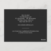 Carte Postale Plaque de service de taxi (Dos)