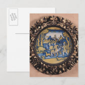 Carte Postale Plaque décorée avec scène de chasse (Devant / Derrière)