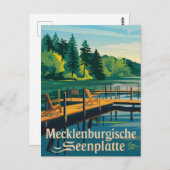 Carte Postale Plaque des lacs de Mecklembourg (Devant / Derrière)