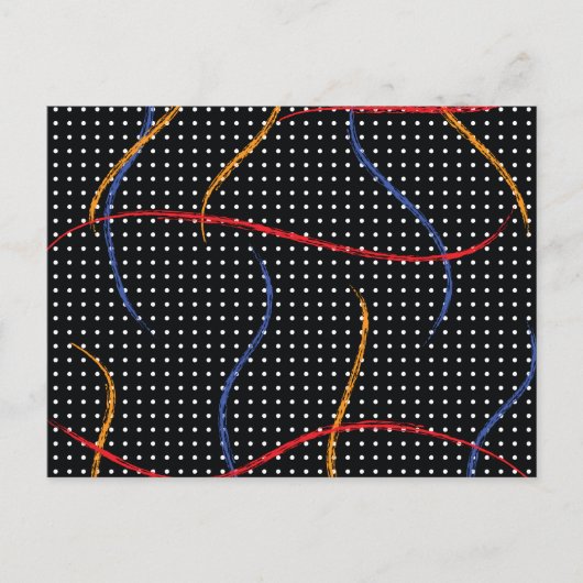 Carte Postale Plaque et points de peinture rétro (Devant)