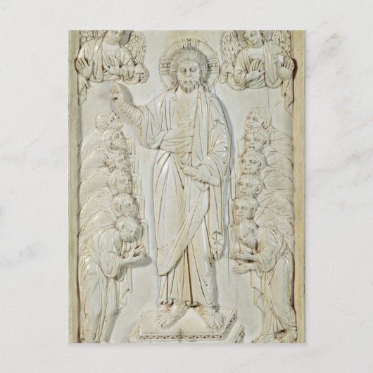 Carte Postale Plaque représentant le Christ bénissant les Apôtre (Devant)