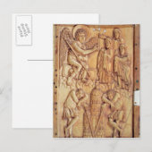 Carte Postale Plaque représentant les saintes femmes à la tombe (Devant / Derrière)
