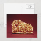Carte Postale Plaque représentant un Griffin attaquant un cheval (Devant / Derrière)