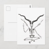 Carte Postale Plaque squelettique de Baphomet (Devant / Derrière)