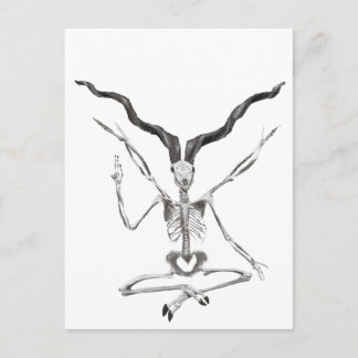 Carte Postale Plaque squelettique de Baphomet