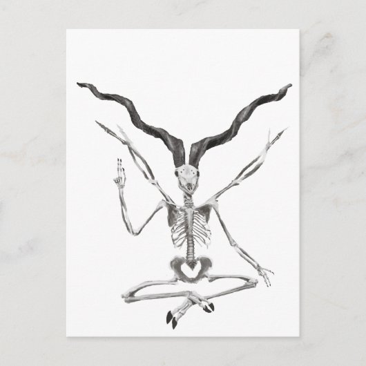Carte Postale Plaque squelettique de Baphomet (Devant)