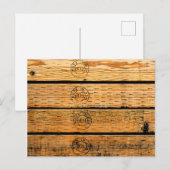 Carte Postale Plaques de bois estampillées "Fabriqué aux Etats-U (Devant / Derrière)