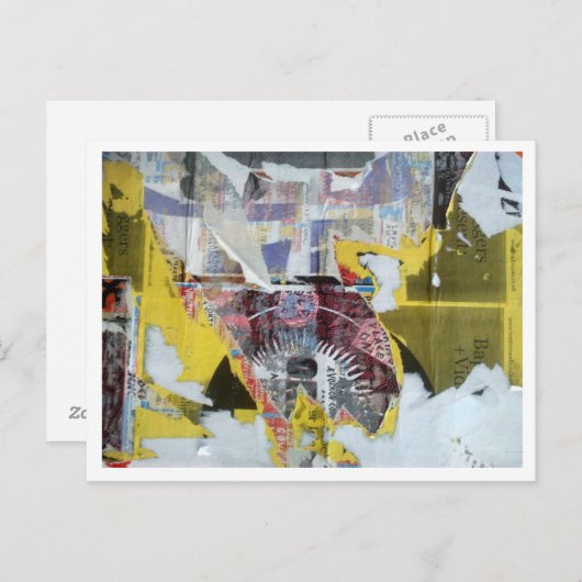 Carte Postale Plaques déchirées (Devant / Derrière)