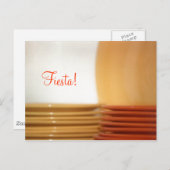 Carte Postale Plaques Fiesta empilées jaunes et rouges (Devant / Derrière)
