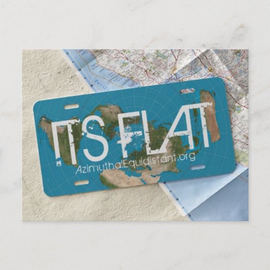 Carte postale PLAT | AzimuthalEquidistant.org (Devant)