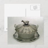 Carte Postale Plat de beurre avec base en verre dépoli (Devant / Derrière)