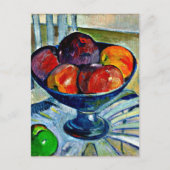 Carte Postale Plat de fruits sur une chaise de jardin (Devant)