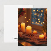 Carte postale plate à bougie pour les vacances de  (Devant / Derrière)