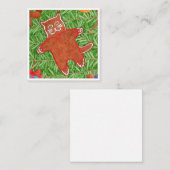 CARTE POSTALE PLATE CARRÉE 6,5 CM CHAT AU PAIN D'É (Devant / Derrière)