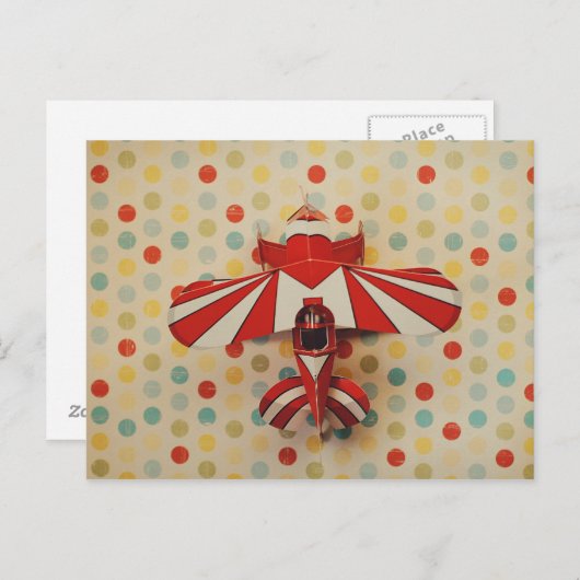 carte postale plate de papier (Devant / Derrière)