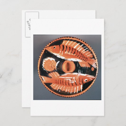 Carte Postale Plate depicting two fish, 350 BC (ceramic) (Devant / Derrière)