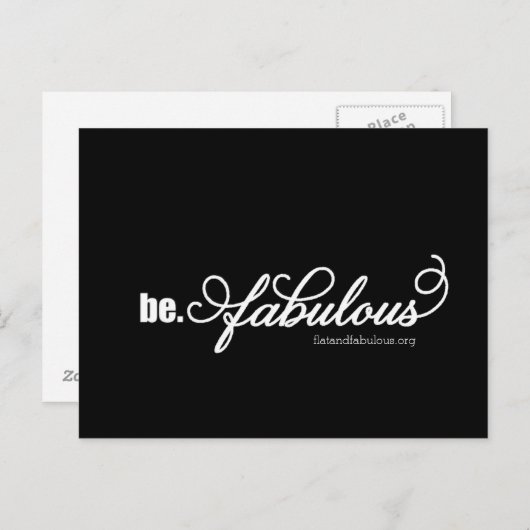 Carte postale plate et fabuleuse (Devant / Derrière)