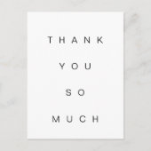 Carte postale plate simple merci beaucoup (Devant)