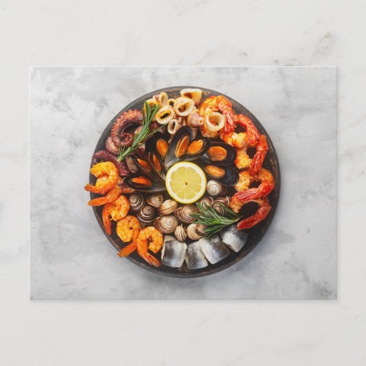 Carte Postale Plateau de fruits de mer (Devant)