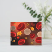 Carte Postale Platelets Avec Cellules De Sang Rouge 2 (Debout devant)