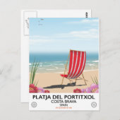Carte Postale Platja del Portitxol, Costa Brava, Espagne (Devant / Derrière)