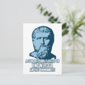 Carte Postale Platon : Une bonne décision est fondée sur les con (Debout devant)