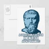 Carte Postale Platon : Une bonne décision est fondée sur les con (Devant / Derrière)