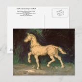 Carte Postale Plâtre Statuette du Cheval, Van Gogh Art (Devant / Derrière)