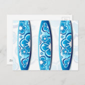 Carte Postale Plats bleus Plage d'été art (Devant / Derrière)