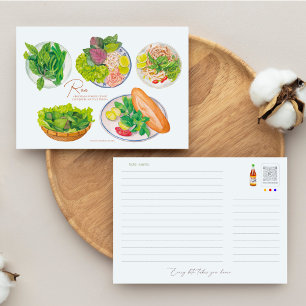 Carte Postale Plats de côté vietnamiens Légumes