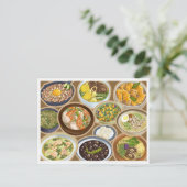 Carte Postale Plats philippins / Nourriture Pinoy Ulam (Debout devant)