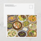 Carte Postale Plats philippins / Nourriture Pinoy Ulam (Devant / Derrière)