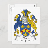 Carte Postale Platt Family Crest (Devant / Derrière)