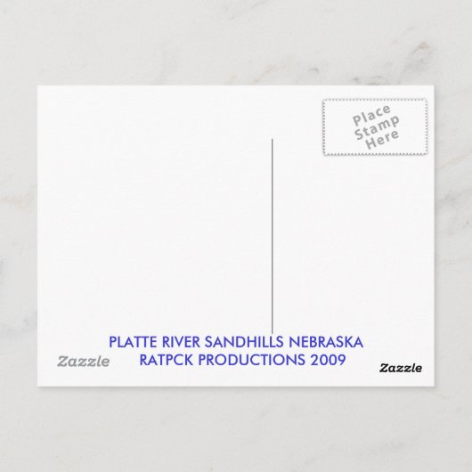 CARTE POSTALE PLATTE RIVER (Dos)