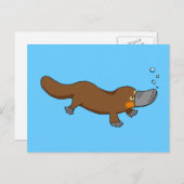 Carte Postale Platypus à bec de canard mignon (Devant / Derrière)