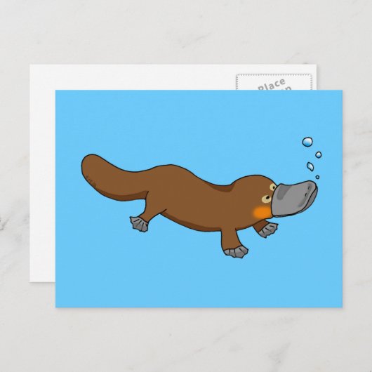 Carte Postale Platypus à bec de canard mignon (Devant / Derrière)