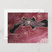 Carte Postale Platypus Dreaming Red par Mundara Koorang (Devant / Derrière)