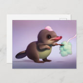 Carte Postale Platypus et bonbons en coton, Post-croisement (Devant / Derrière)