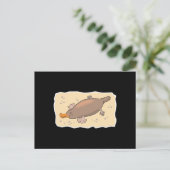 Carte Postale Platypus mignon dans le sable (Debout devant)