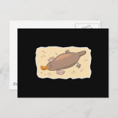 Carte Postale Platypus mignon dans le sable (Devant / Derrière)