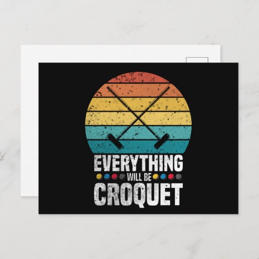 Carte Postale Play Croquet Everything (Devant / Derrière)