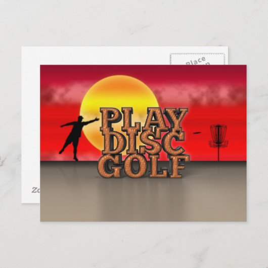 Carte Postale Play Disk Golf (Devant / Derrière)