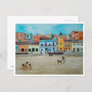 Carte Postale Playa de la Malvarrosa Peinture d'Alfred Fox