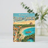 Carte Postale Playa del Carmen Mexique (Debout devant)