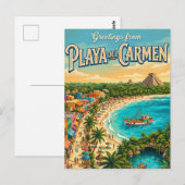 Carte Postale Playa del Carmen Mexique (Devant / Derrière)