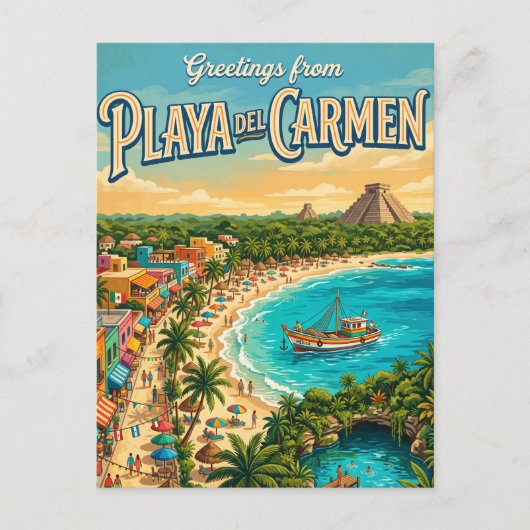 Carte Postale Playa del Carmen Mexique (Devant)