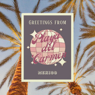 Carte Postale Playa del Carmen Mexique Retro Vintage purpCarte p